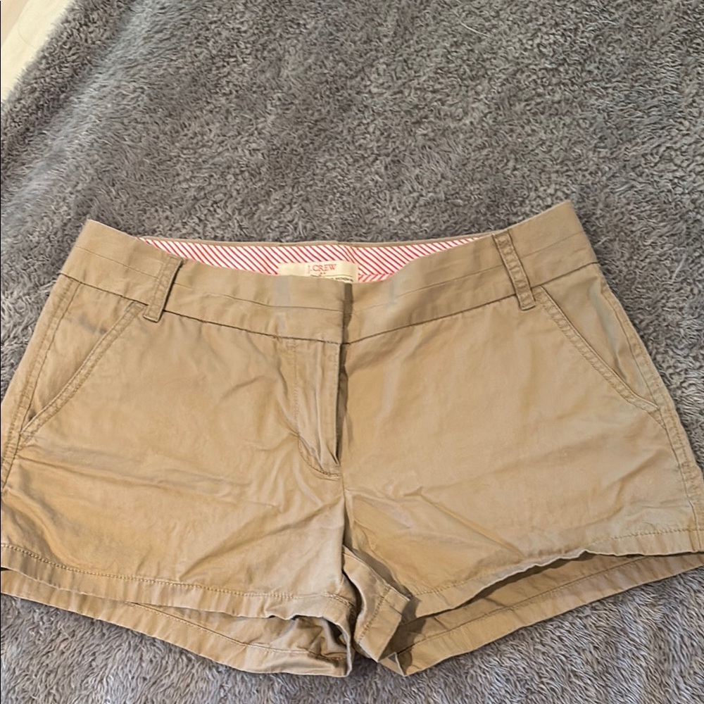 J. Crew Tan Chino Shorts with Cotton Twill Fabric